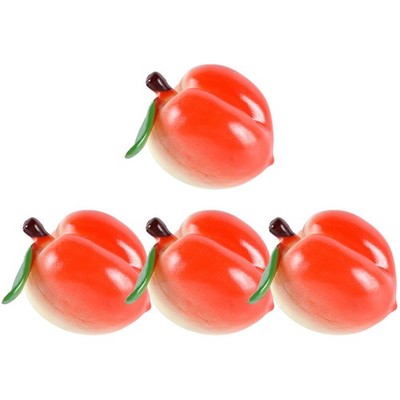  4 Pcs Simulations-fruchtmodell Lebensechtes Pfirsichmodell Simulationsfrucht