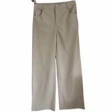Zara Cream Classic Straight-Leg Trousers  6