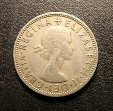 1960 Great Britain Two Shillings Coin.