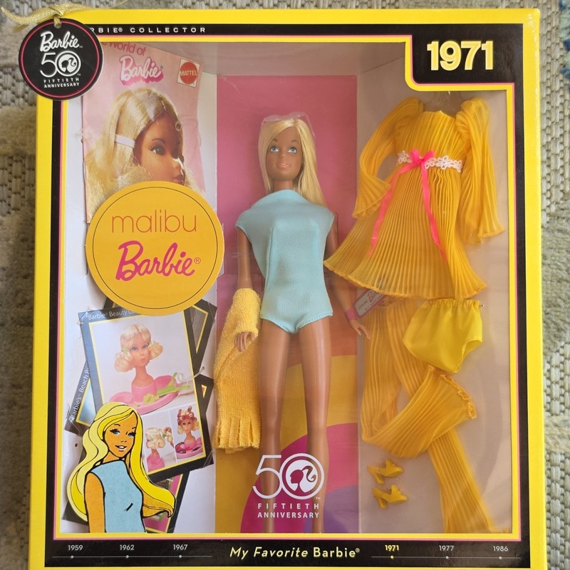 Mattel My Favorite Barbie 1971 Malibu Barbie 50th Anniversary Collector Doll