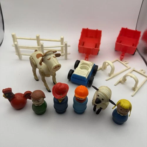 Vintage Fischer Price Little People and Accessories Lot
