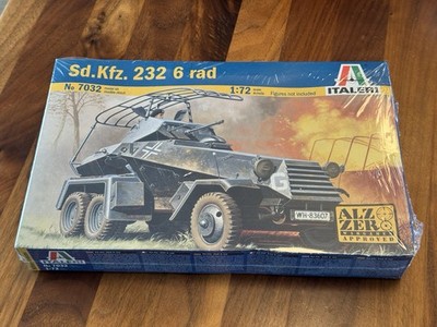 ITALERI 7032 SD KFZ 232 6 RAD 1:72 Scale Tank Model Kit - New & Sealed!!!