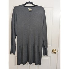Serra Women’s Medium Gray Cable Sweater Dress Drop Waist Long Sleeve NWT 8/10