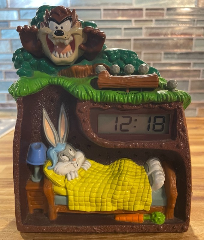 1997 Westclox Taz Tasmanian Devil Bugs Bunny Alarm Clock | eBay