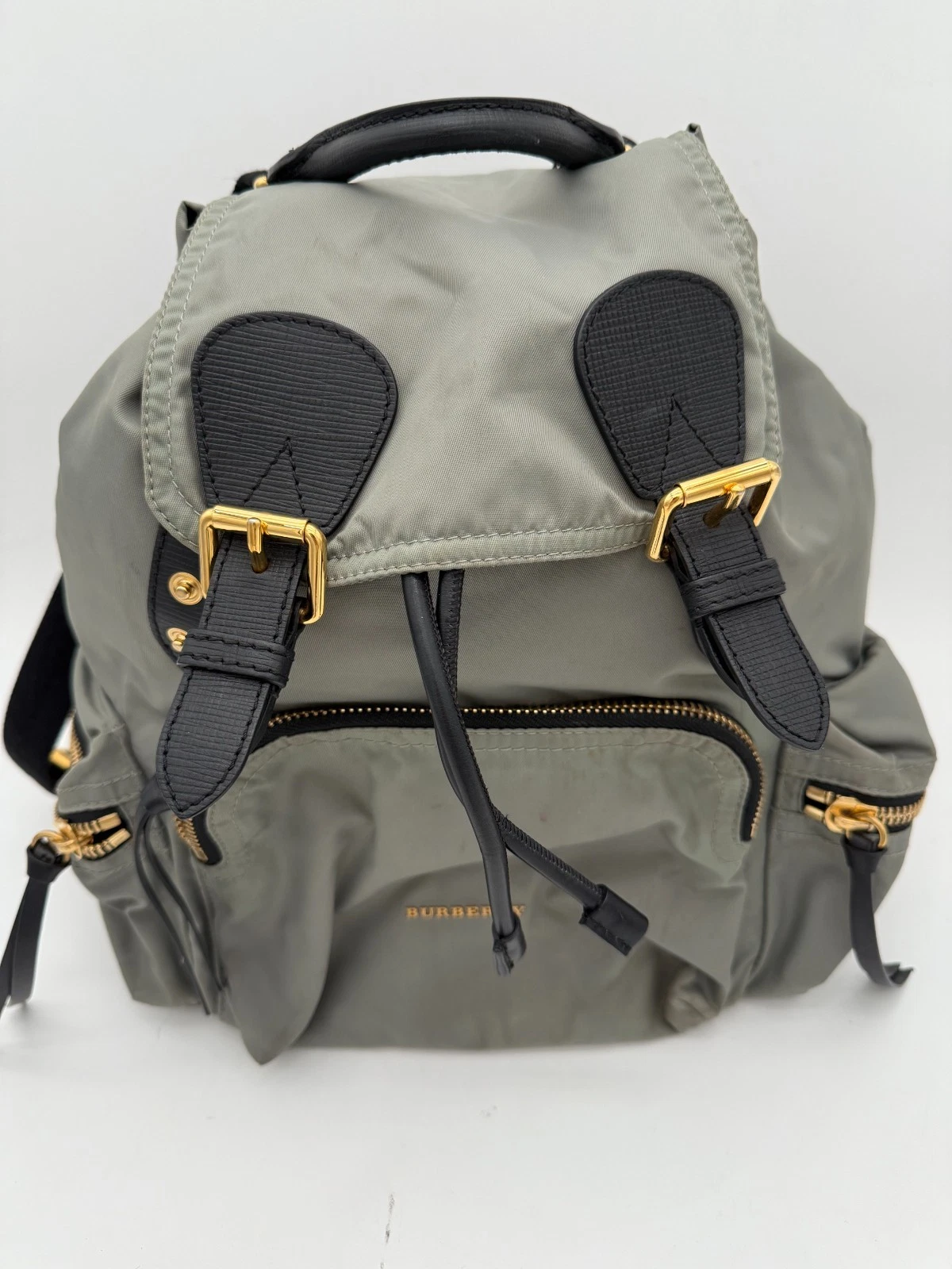 Burberry — Burberry Rucksack Backpack Nylon with Leather Grey