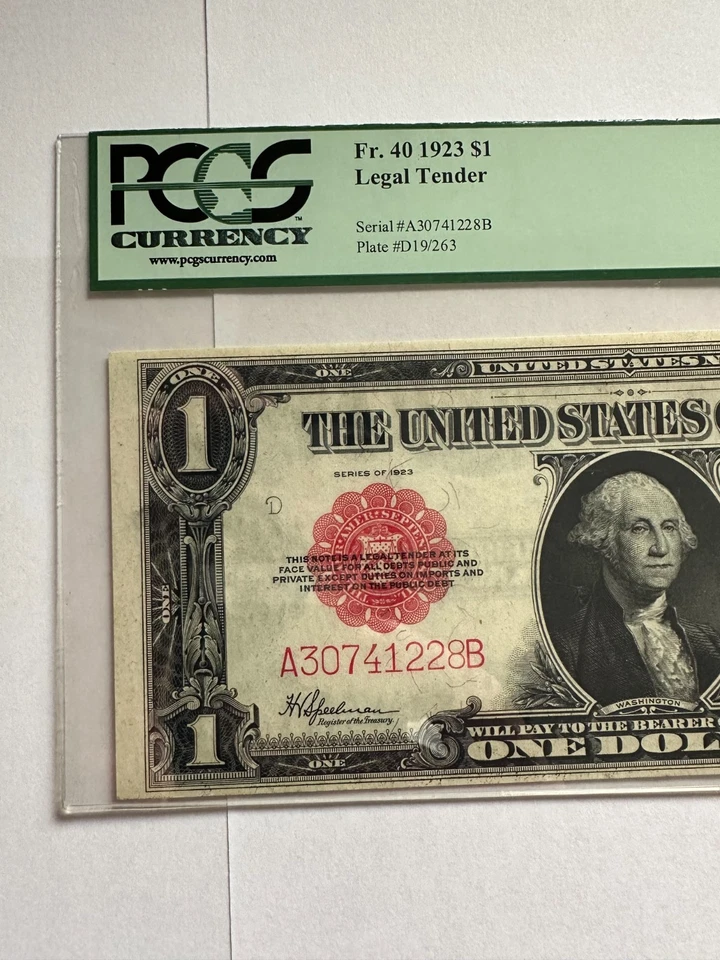 1923 $1 Red Seal, Speelman / White - FR.40 PCGS 55 - Image 3 of 4