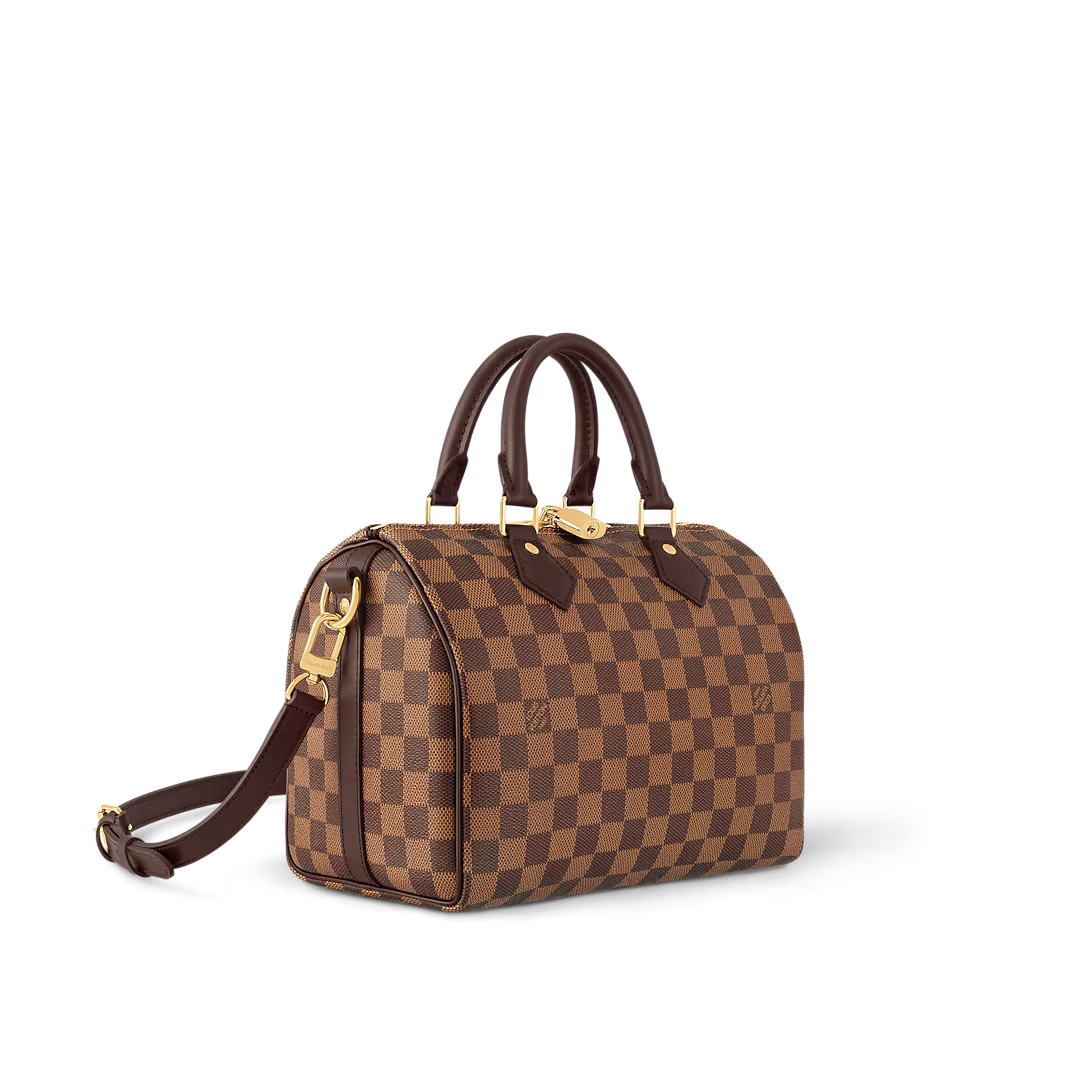 NEW Louis Vuitton Damier Ebene Speedy Bandouliere 25 Shoulder Bag