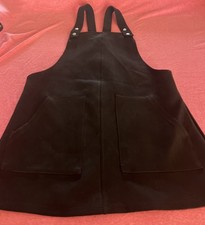 Forever 21 Overall Dress Womens/Teens Black Jumper Size Large Front Pockets