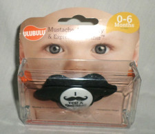 Ulubulu Pacifier Mustache Accessory Expression Pacifier 0-6 Months