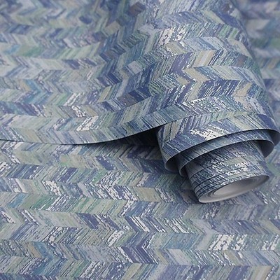 Tiefblaue Tapete - Albany Saram - 91291 Holden Decor - Ex B&Q - glattes Design