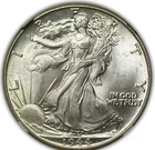 1944 WALKING LIBERTY HALF DOLLAR NGC MS 64 ALL WHITE, FULL STRIKE, NICE LUSTER