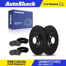 Front Drilled Slotted Brake Rotors Premium Ceramic Pads for Dodge Charger