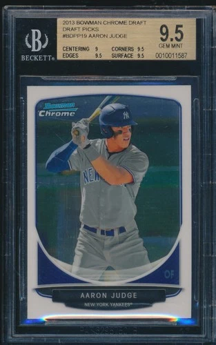 BGS 9.5 AARON JUDGE 2013 Bowman Chrome Draft Yankees Rookie Card RC GEM MINT