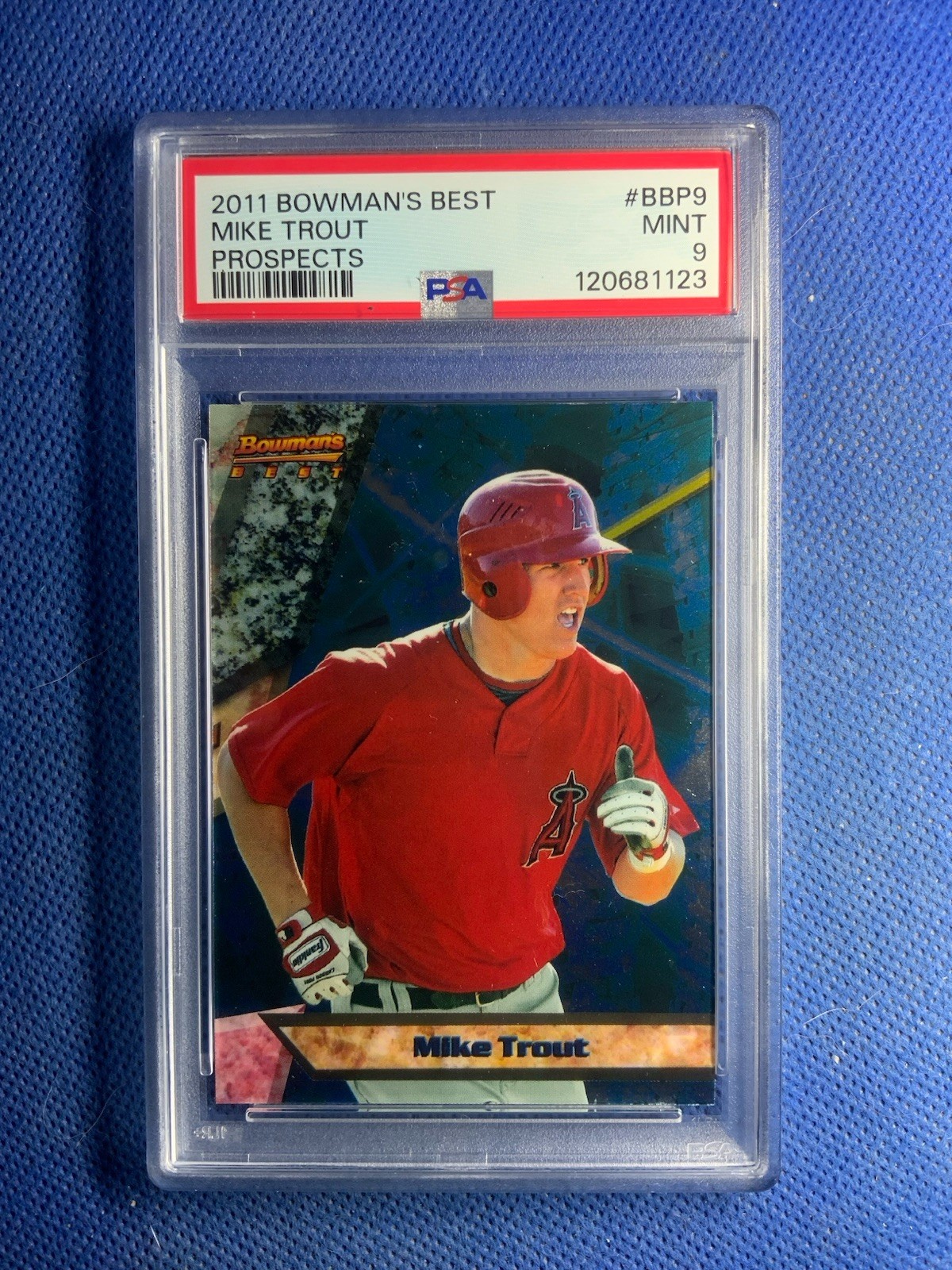 2011 Bowman Mike Trout Bowman's Best Prospects #BBP9 RC Los Angeles Angels PSA 9