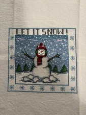 Christmas Unframed Handmade Cross Stitch