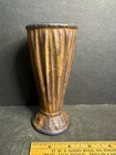 Vintage Weller Bronzeware 6" Vase, Carnival Glass Glaze