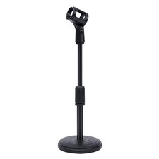 Desktop Microphone Stand, Upgraded Adjustable Table Mic Stand with Mic Clip a...