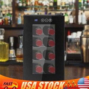 8-Bottle Refroidisseur de vin intégré LED Réfrigérateur de refroidissement à vin léger autonome