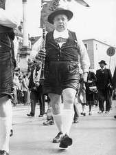 Germany Bavaria Munich Oktoberfest Musican with clarinet 1954 1950s Old Photo