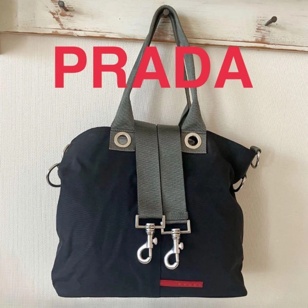 バッグ Prada Sport Body Bag Unisex Bum Bag PRADA Black Bum Bag Waist Pouch Nylon Triangle Logo | eBay