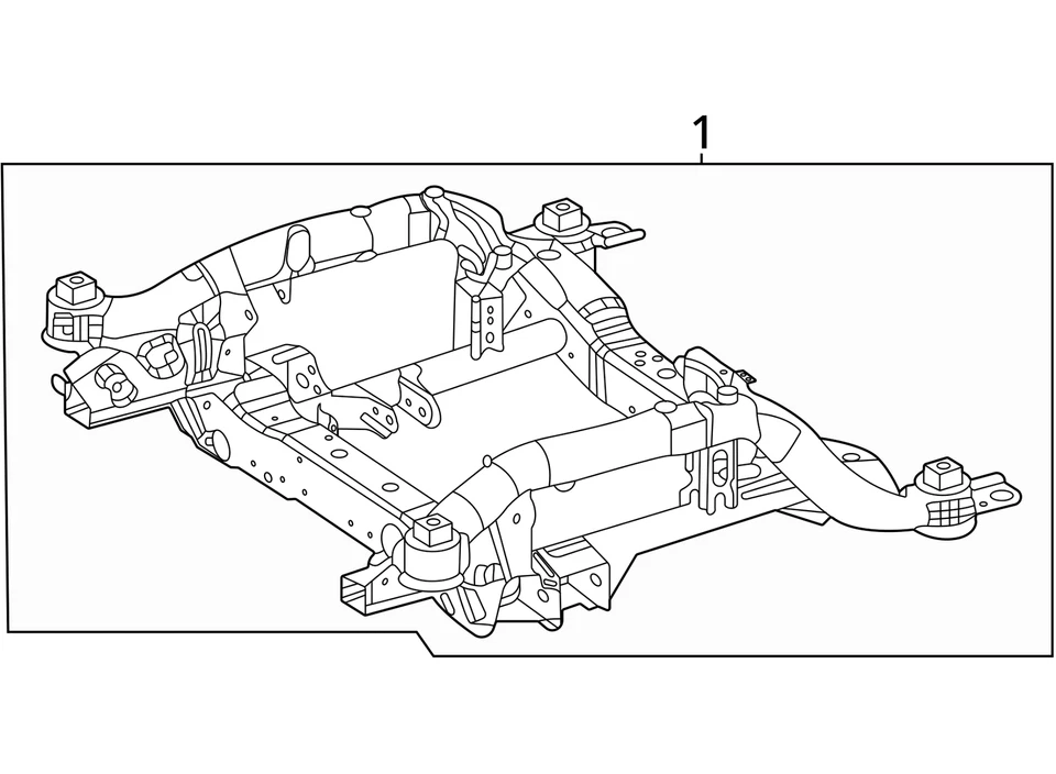 2020-2024 MERCEDES X167 GLS63 AMG 4.0L FRONT SUSPENSION SUBFRAME SUBFRAME OEM - Image 4 of 4