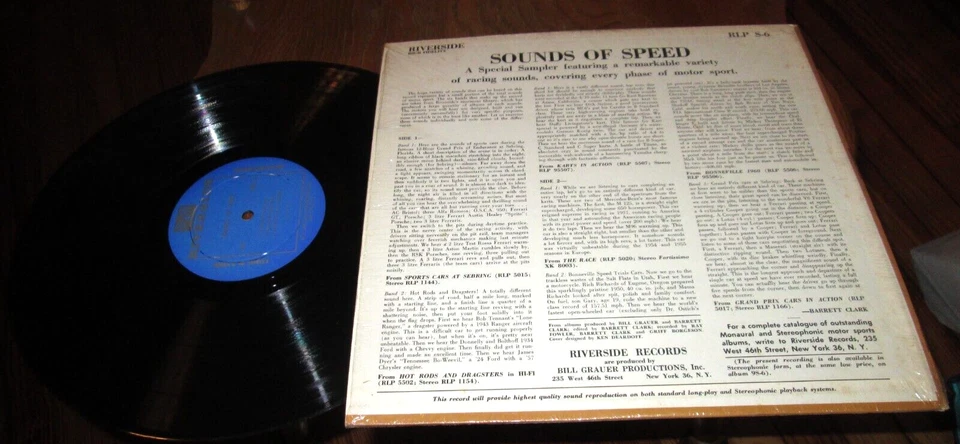 SOUNDS OF SPEED LP NM US RIVERSIDE VINYL HOT RODS DRAGSTERS SPORTS CARS - Image 2 of 4
