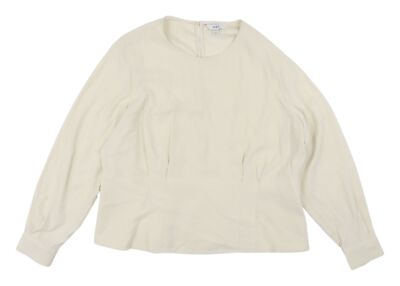 Marks and Spencer Bluse Elfenbein, Größe 22, Langarm