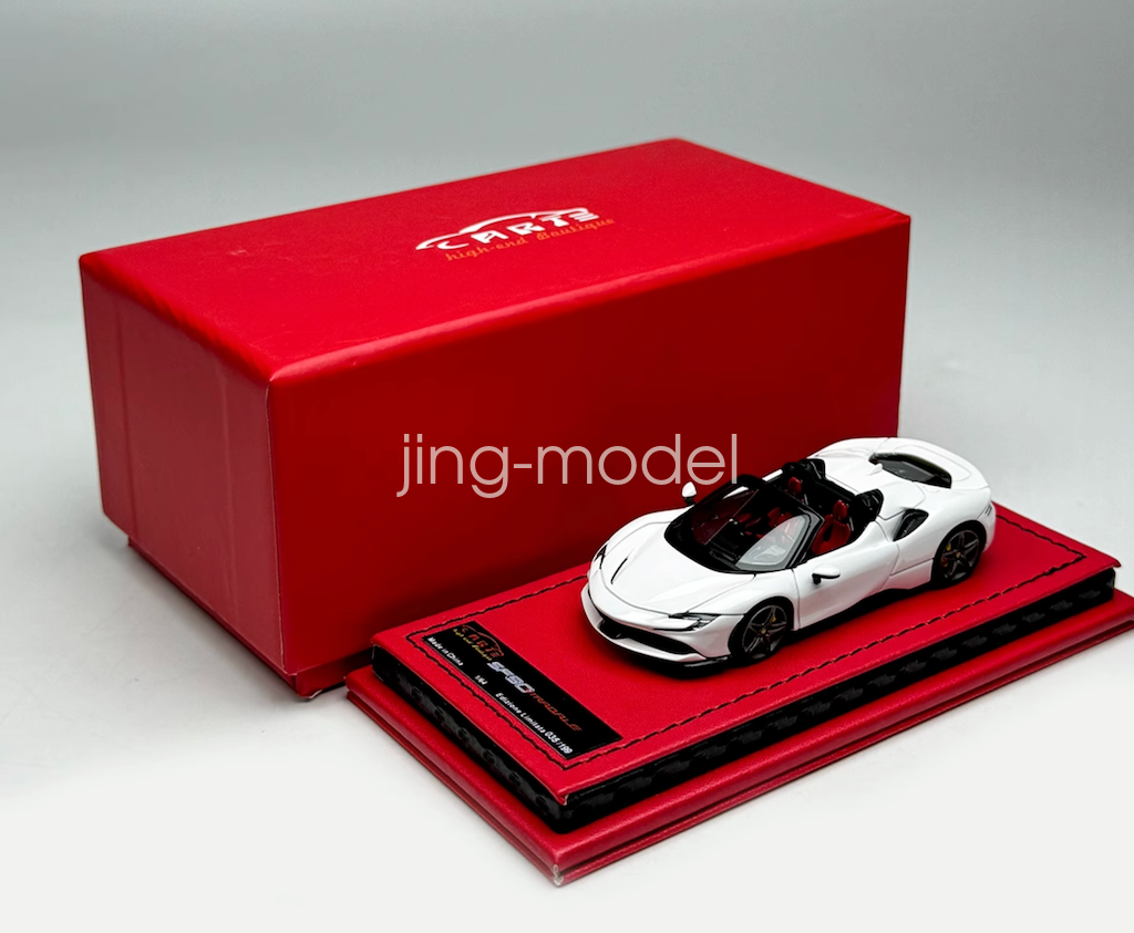 1:64 Scale White Ferrari SF90 Stradale Diecast Resin Sports Car Model