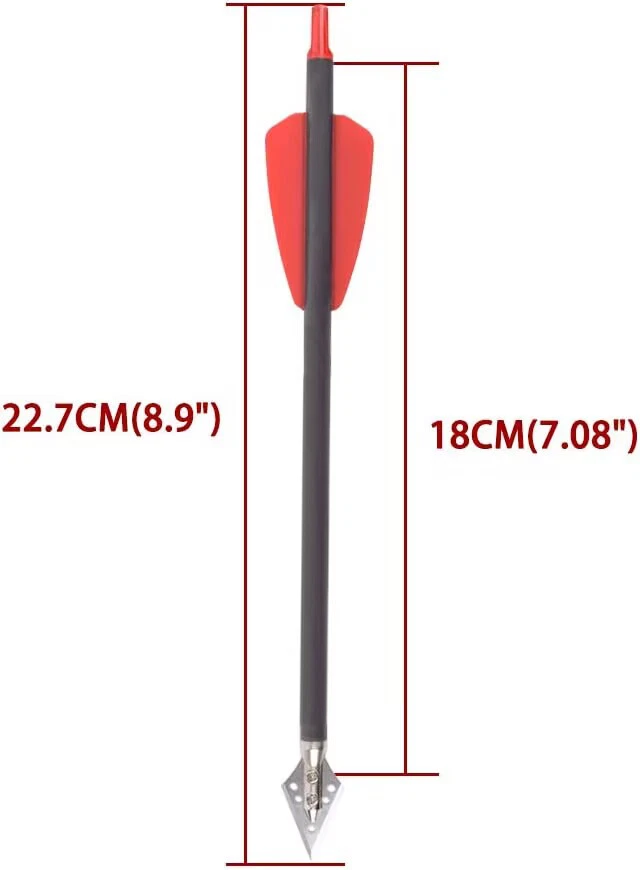 12pc Archery Ek Cobra System Carbon Arrows Crossbow Bolt 8.9 inch - Image 2 of 4