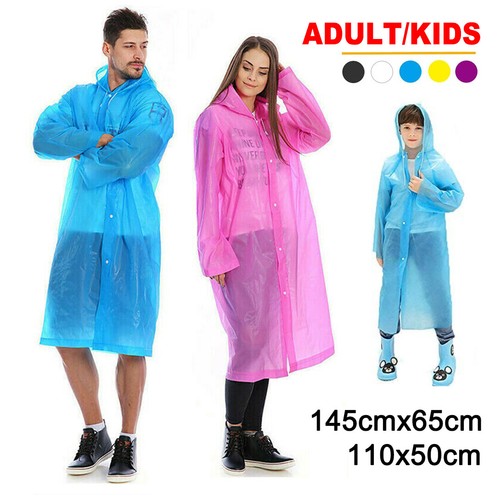 Rain Coat Hooded Poncho Rainwear 