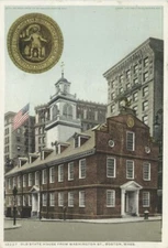 OLD STATE HOUSE BOSTON MASSACHUSETTS *2X3 FRIDGE MAGNET* POSTCARD VINTAGE 1776