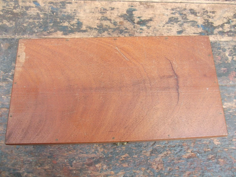 Caja Mosca Pesca Doble Cara Madera, Hecha a Mano, USADA 30 cm x 15,5 cm x 7,5 cm Foto 4 de 4