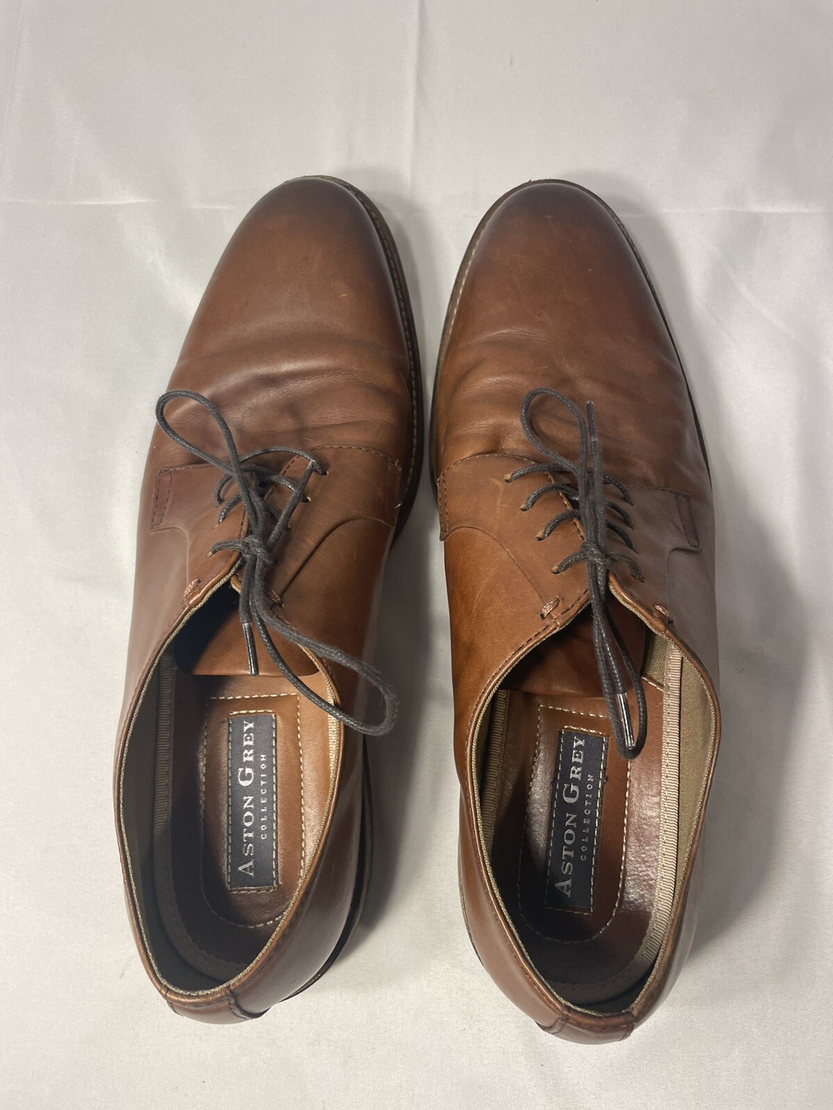 SAOLA Scarpe eleganti Oxford Aston Grey Collection Grenasien da uomo taglia 11 in pelle marrone