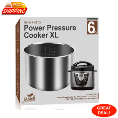 6Qt Power Cooker XL Replacement Inner Pot Compatible With 6 Quart Power Pressure