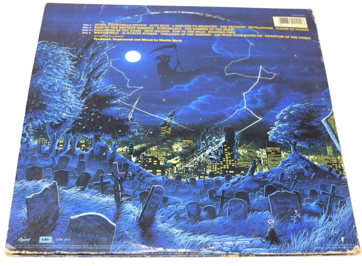 Iron Maiden Live After Death Capitol SABB12441 F1/F3/F2/F3 GF
