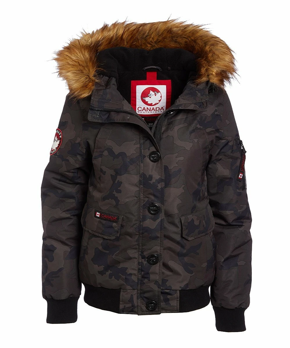 Faux fur hotsell camo parka