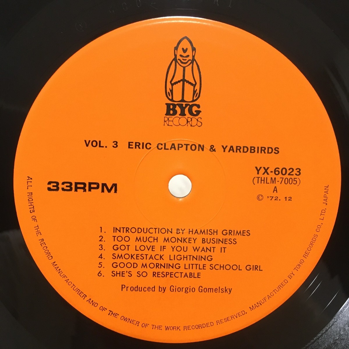 ERIC CLAPTON + YARDBIRDS / FACES AND PLACES JAPAN ISSUE LP W
