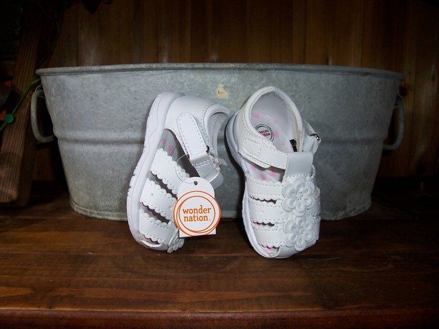 wonder nation white sandals