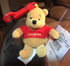 Disney Houston Pooh 4  Keychain Beanbag Plush New W/tags RARE
