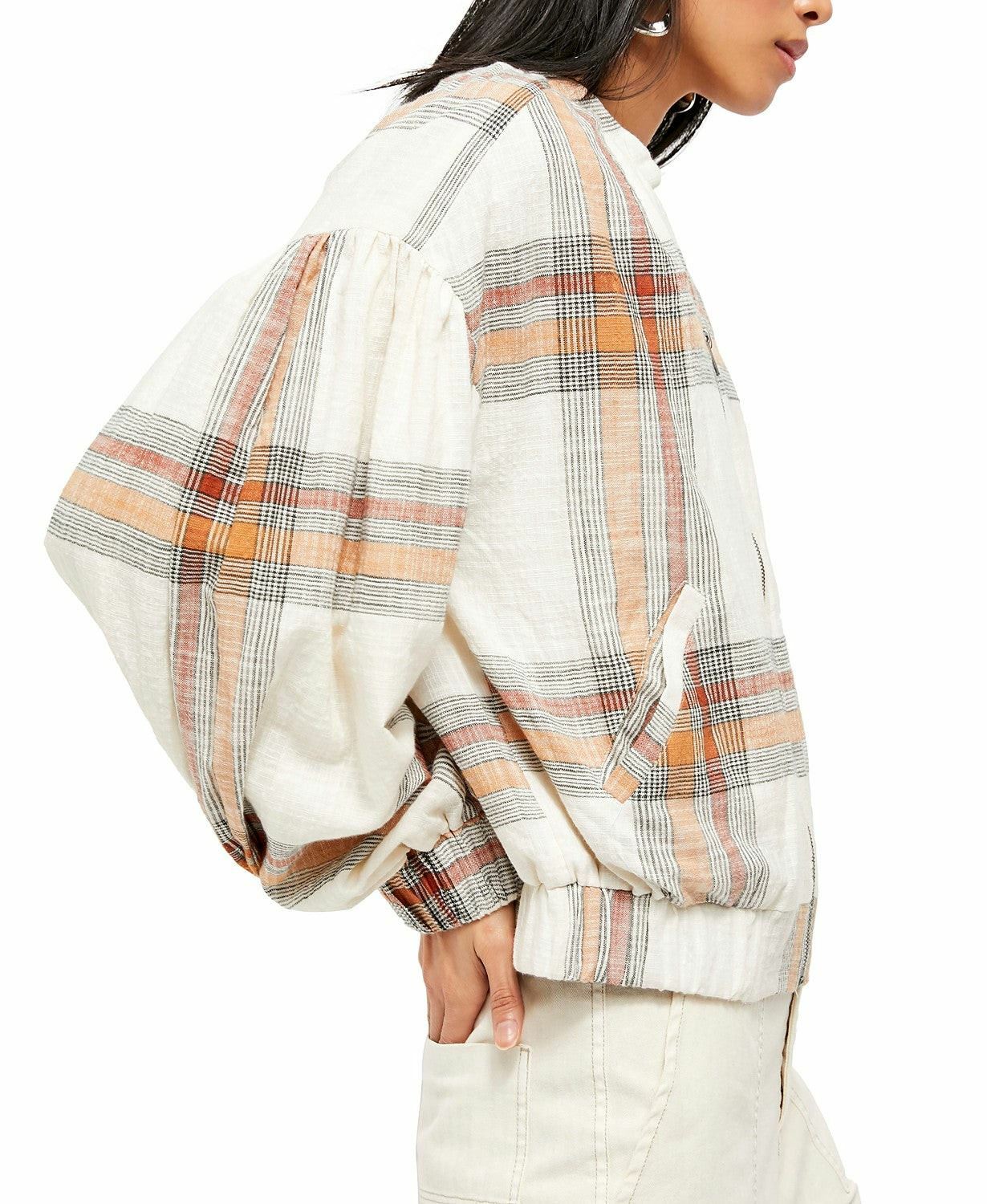 Free People Mattie Plaid Bomber Jackets 