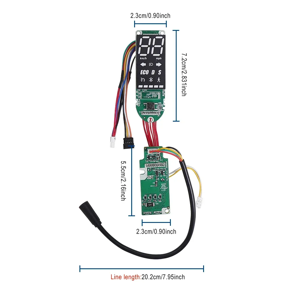 TF-100 Display Dashboard T-Type Kabel Scooter 5Pin Skateboard Snelheidsmeter Voor Elektrische Scooter Deel