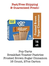 Pop-Tarts Breakfast Toaster Pastries Frosted Brown Sugar Cinnamon 16 Count, 27oz