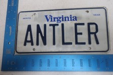 Virginia Va License Plate Tag Vanity Hunting Hunter Deer Elk Buck Antler 2 Virginia Va License Plate Tag Vanity Hunting Hunter Deer Elk Buck Antler 2