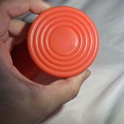 Tasse Pliable Vintage Couleur Corail – Gobelet Voyage Rétro – Plastique Fabriqué à Taïwan