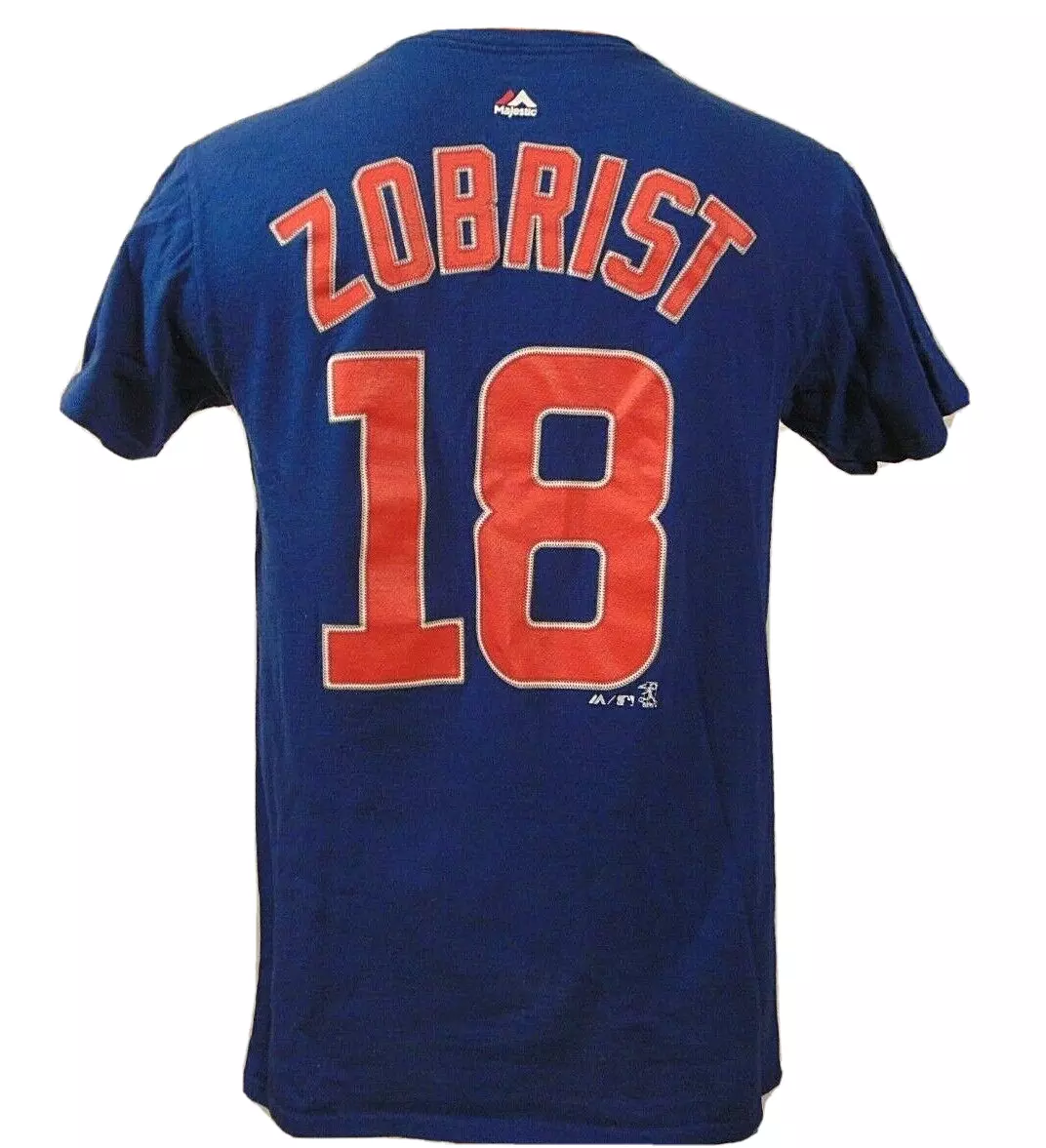 Ben Zobrist #18 Chicago Cubs MLB T-Shirt Mens S Blue Vintage Majestic  Honduras