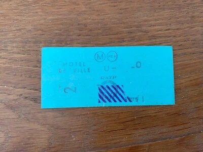 Ticket Train RATP Metro Paris SNCF Train Rail wagon Bus RER Tramway Tram wagon - Photo 1/2