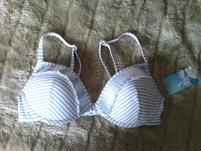 BNWT MATALAN  padded underwired bikini top bra uk 32C   usa 32B   euro 70C
