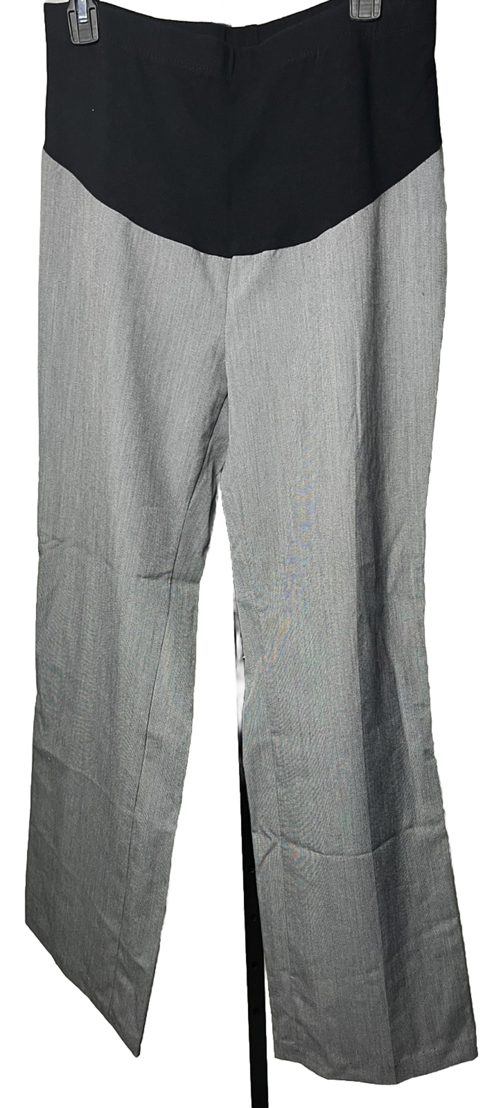 Two Hearts Maternity Wide Leg Stretch Dress Pants in Gray Size Medium