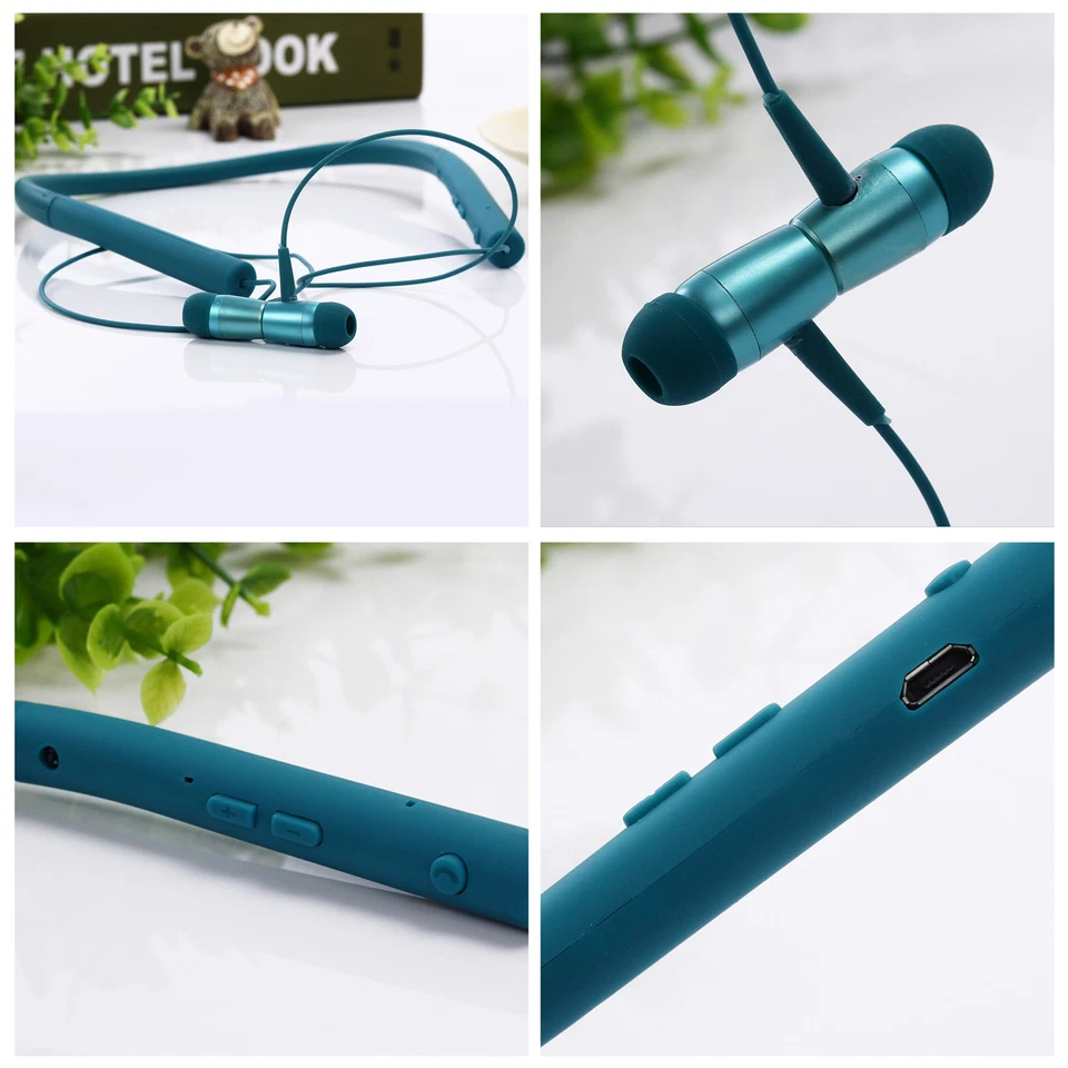 Wireless Stereo Bluetooth Headset Neckband Sports Earbud Noise Cancellation - Image 3 of 4