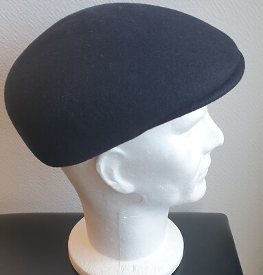 Herren Mütze Wolle Farbe Marineblau Made In Italy Gr. 56